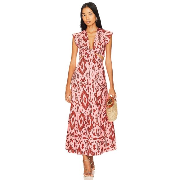 Steve Madden Got Your Batik Dress in Burnt Umber Medium New Womens Gown Maxi - Picture 1 of 12